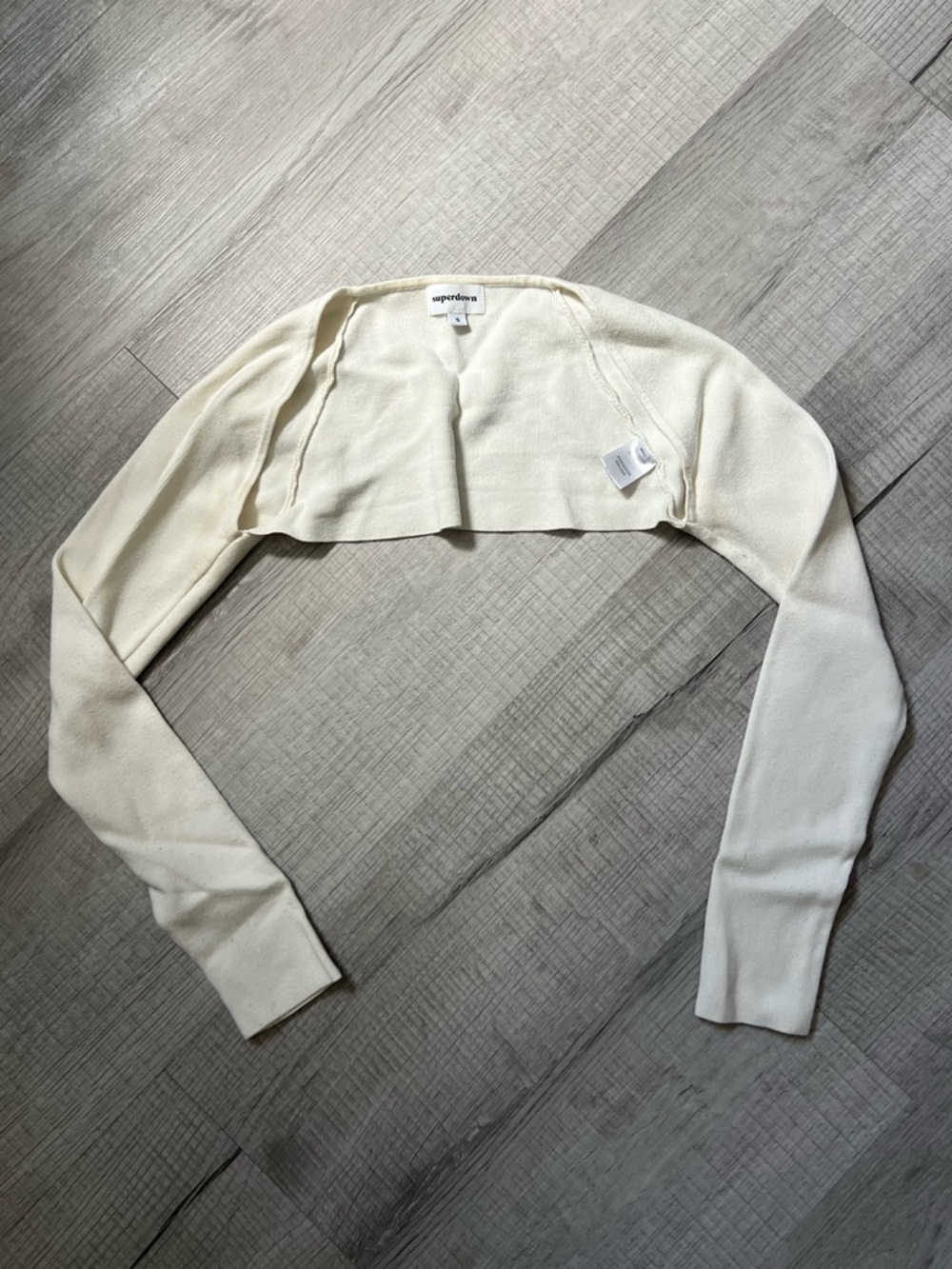 REVOLVE SUPERDOWN Off White Bolero Shrug - Picture 3 of 12